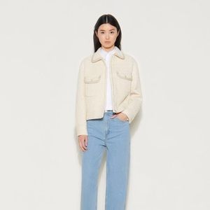 NWT Sandro Tweed jacket with quilting, XS